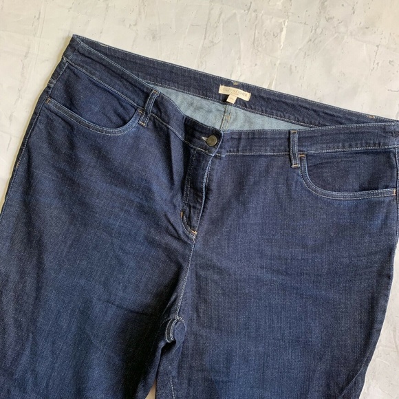 EILEEN FISHER Deep Indigo Stretch Crops Capris - Picture 3 of 7